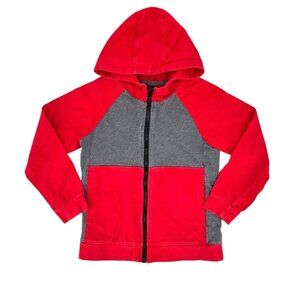 MTA Sport Boys Full Zip Hoodie Sweatshirt Jacket Size XS (5) Red Gray